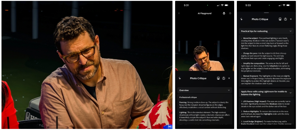 結合生成式 AI 與拍攝建議！Adobe Project Indigo 測試全新 AI Playground 功能