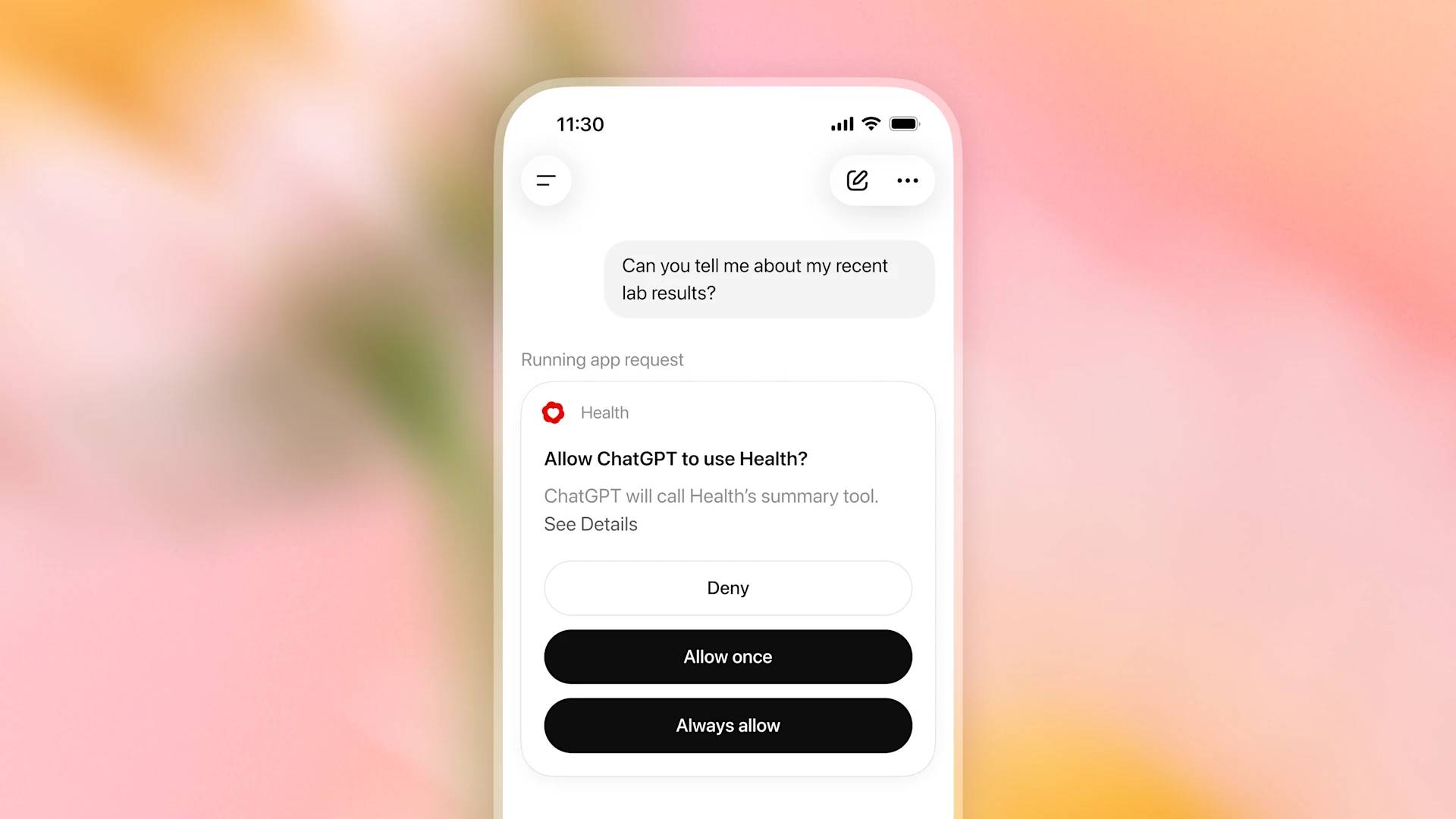 Health in ChatGPT 現可串聯 Apple Health 與個人醫療紀錄，協助隨時追蹤健康數據、美國率先推出