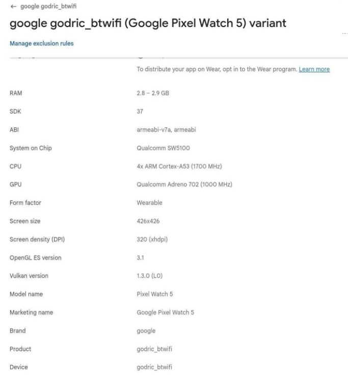 Google 新一代 Pixel Watch 5 規格流出！代號「godric」現身，記憶體增強鎖定 AI 應用