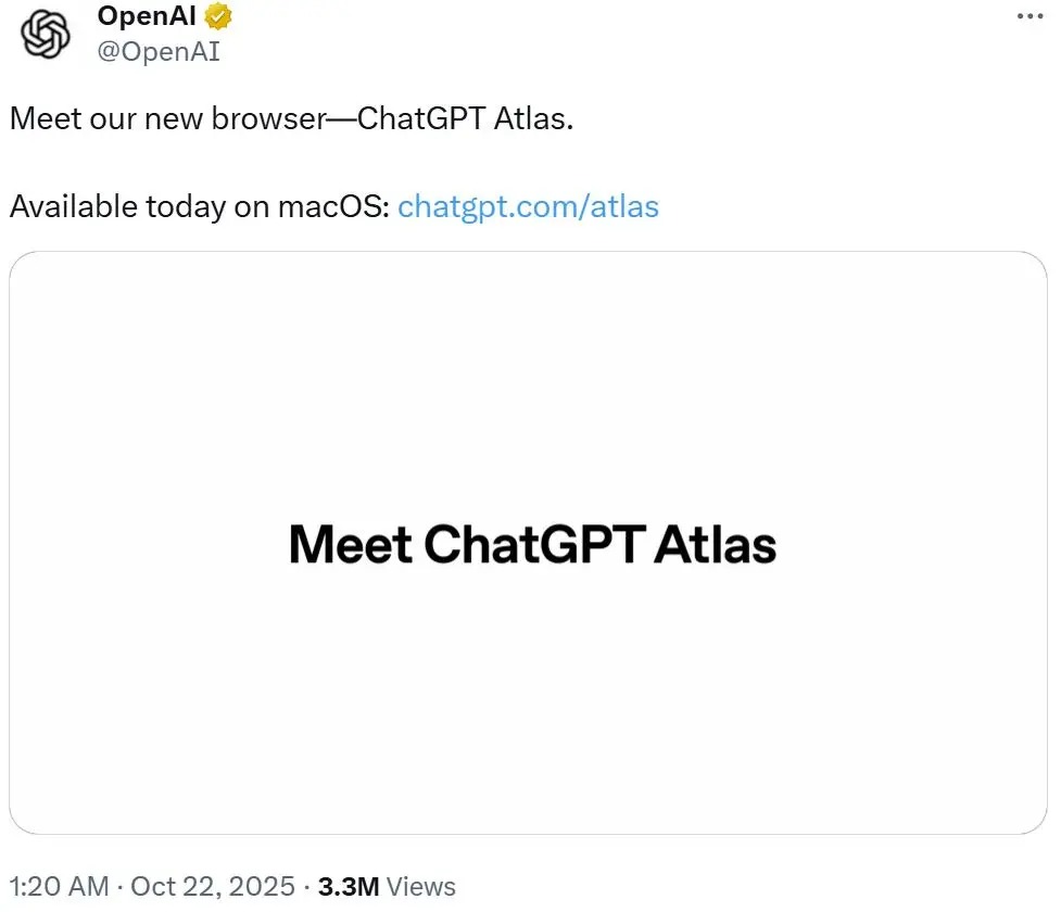 OpenAI 用 1 年時間證明,根本沒人想要為了 AI 去更換瀏覽器