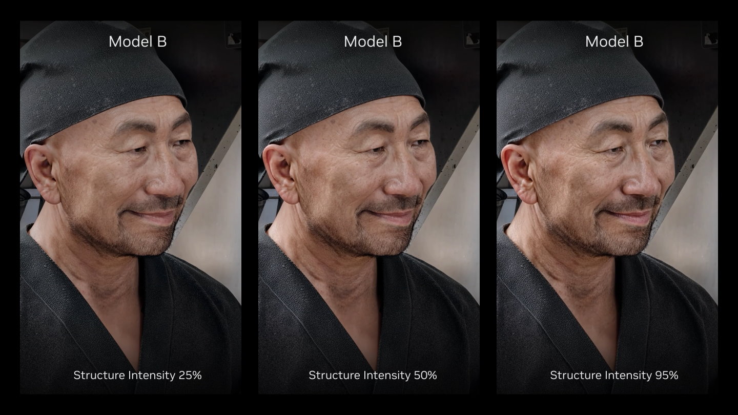 確定AI模型後，還可以調整強度，達到適中的畫面強化效果，而不至於影響畫面風格。