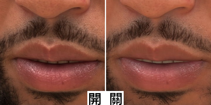 鬍鬚、嘴唇的差異也是肉眼就能分辨。