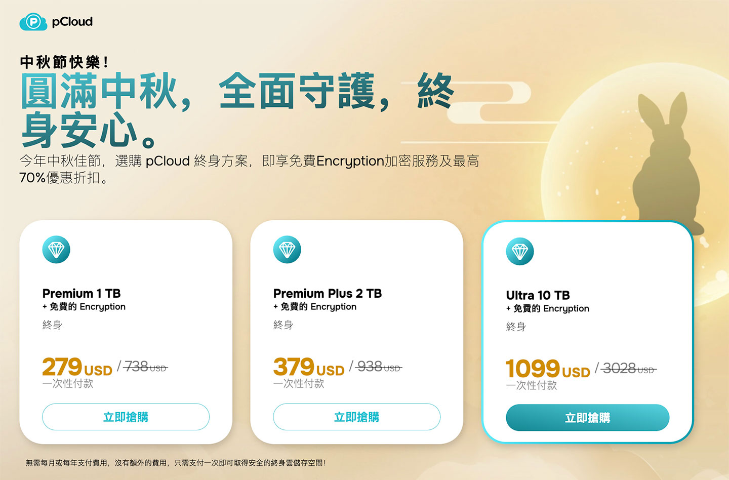 pCloud 中秋限時優惠方案